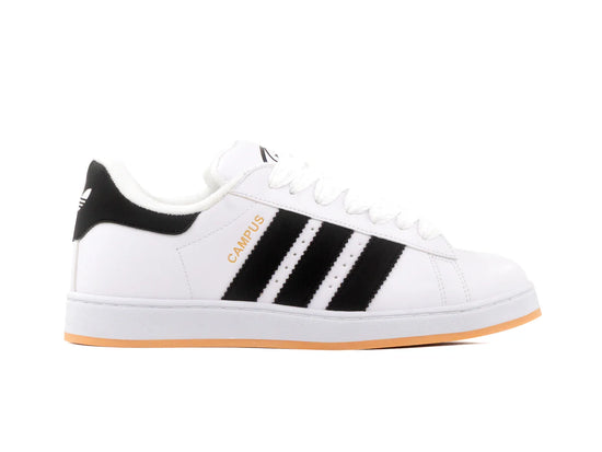 Adidas Campus blancos con franjas negras